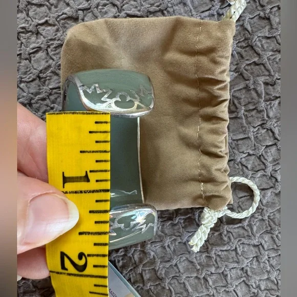 Fun Murano glass and 925 sterling silver cuff bracelet by Alan K - Picture 5 of 8